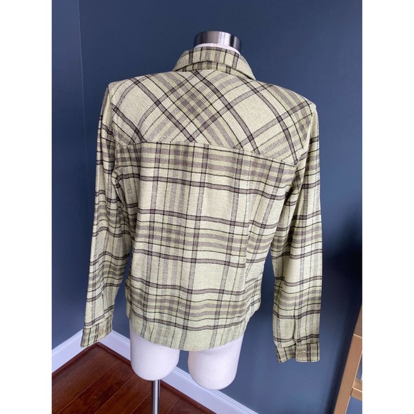 green/black plaid shacket/jacket, size M - Picture 6 of 9